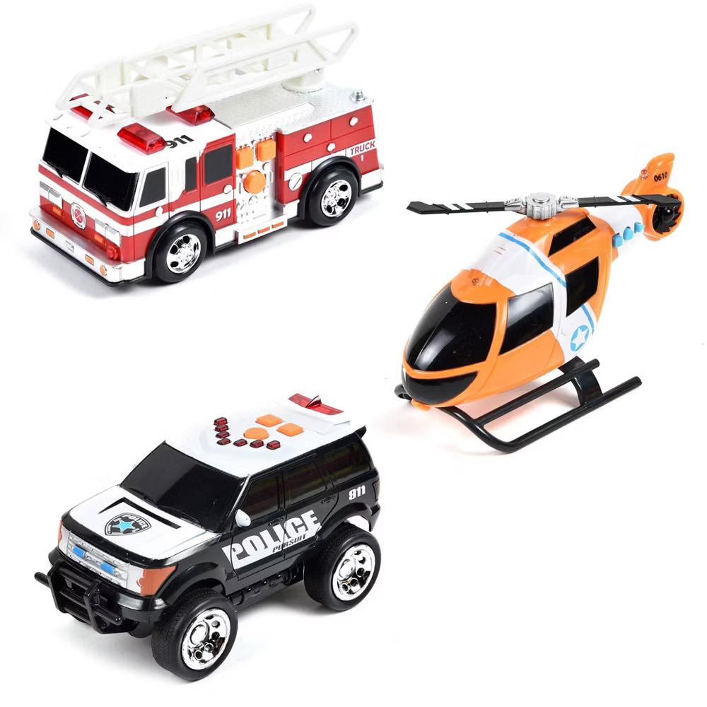 Maxx Rescue Vehicle 3pk - Ambulance, Firetruck and Helicopter - Image 2