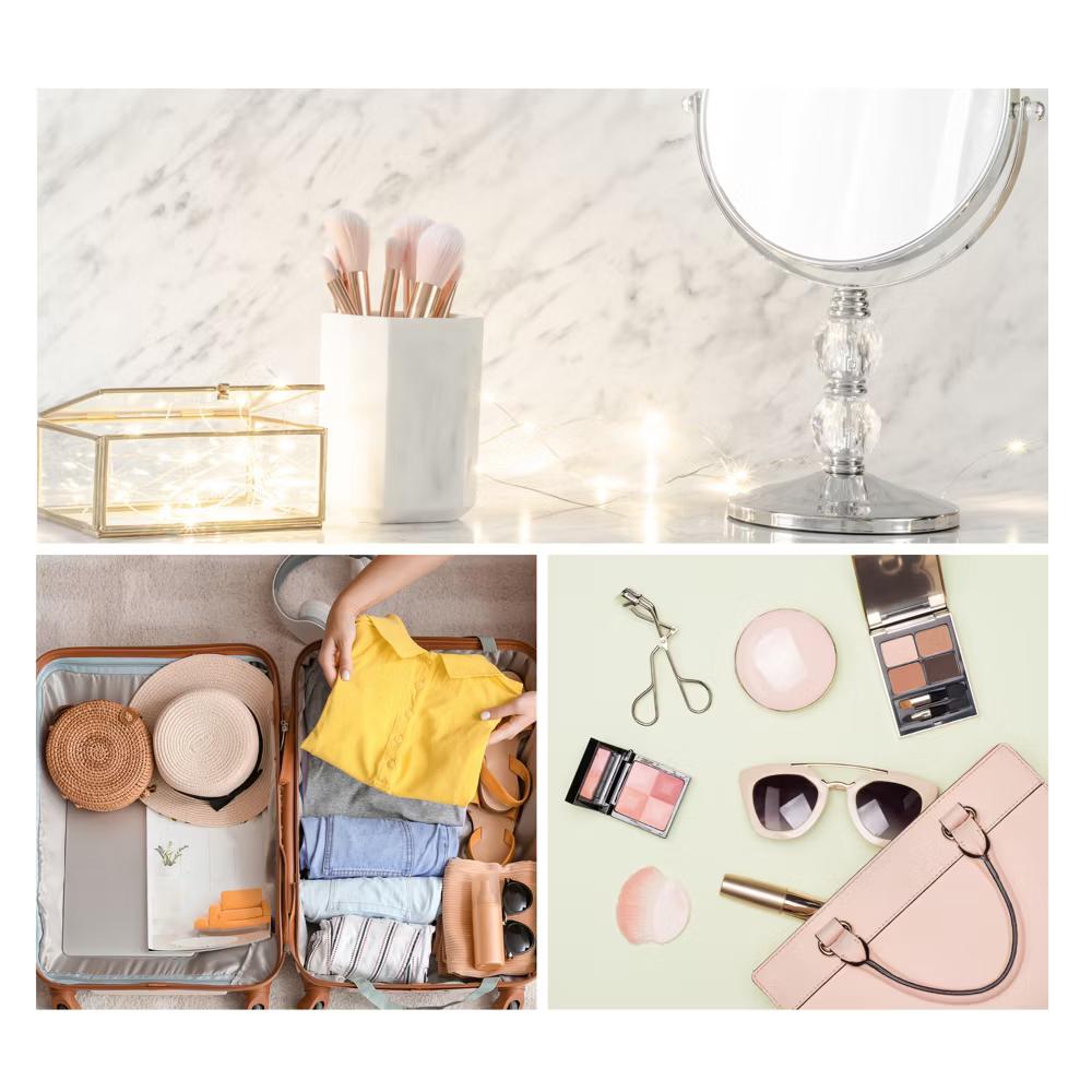 Travel Makeup Bag Makeup Brush Holder Portable Makeup Organizer Bag Cosmetics Storage Bag Waterproof 1 Pcs - Image 2
