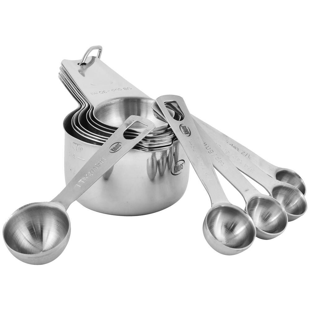 Measuring Cups and Spoons Set, 16 Piece, Stainless Steel - Image 6