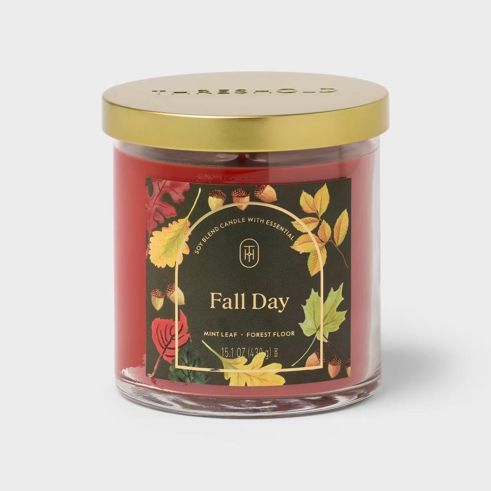 2 Wick Glass Jar Candle with Lid 15.1oz - Image 21