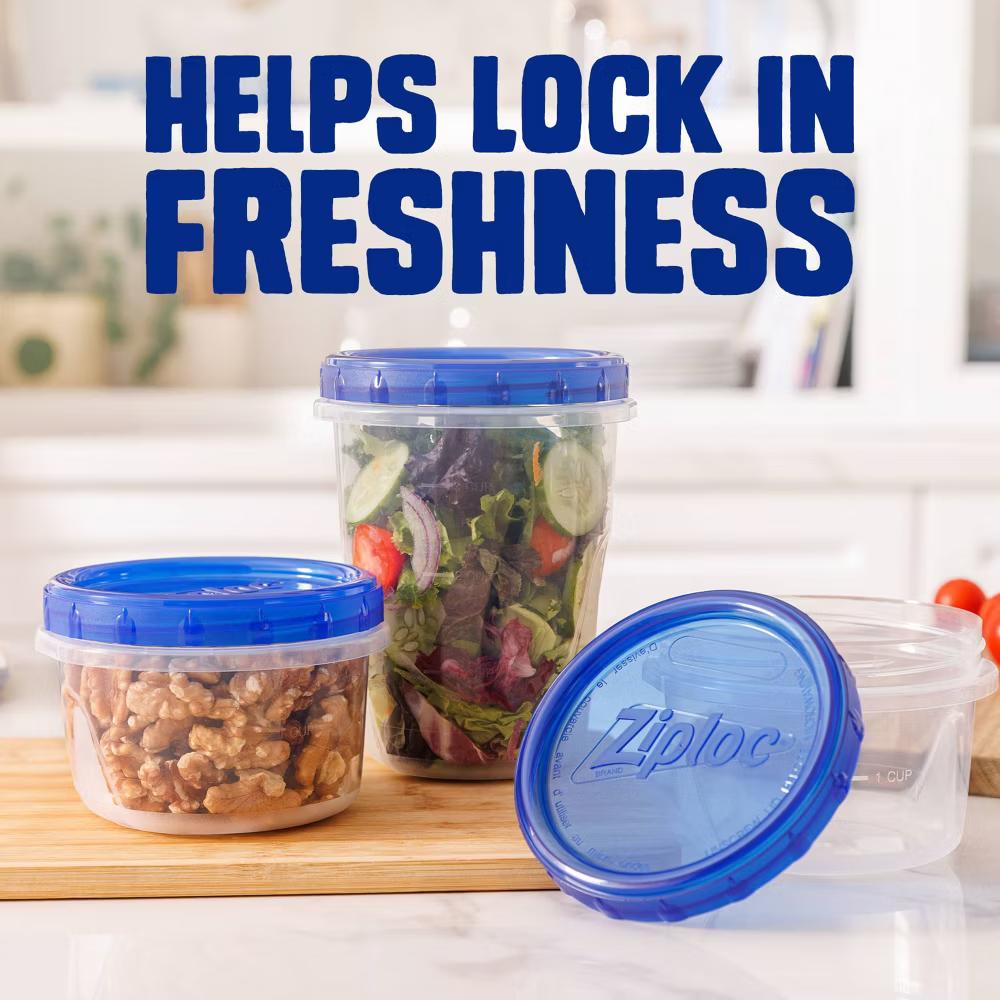 Ziploc Twist 'n Loc Food Storage Containers for School Lunch and Meal Prep - Variety Pack - 8ct - Image 3
