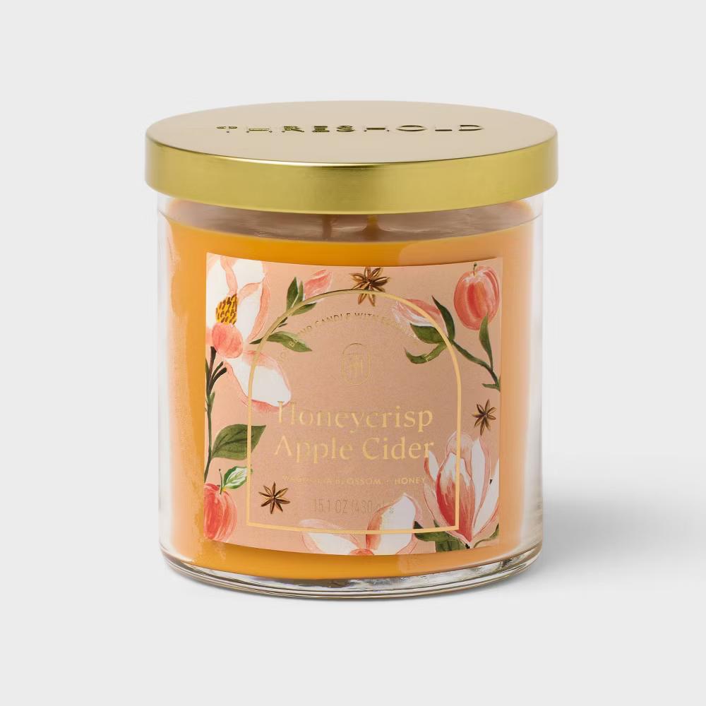 2 Wick Glass Jar Candle with Lid 15.1oz - Image 26