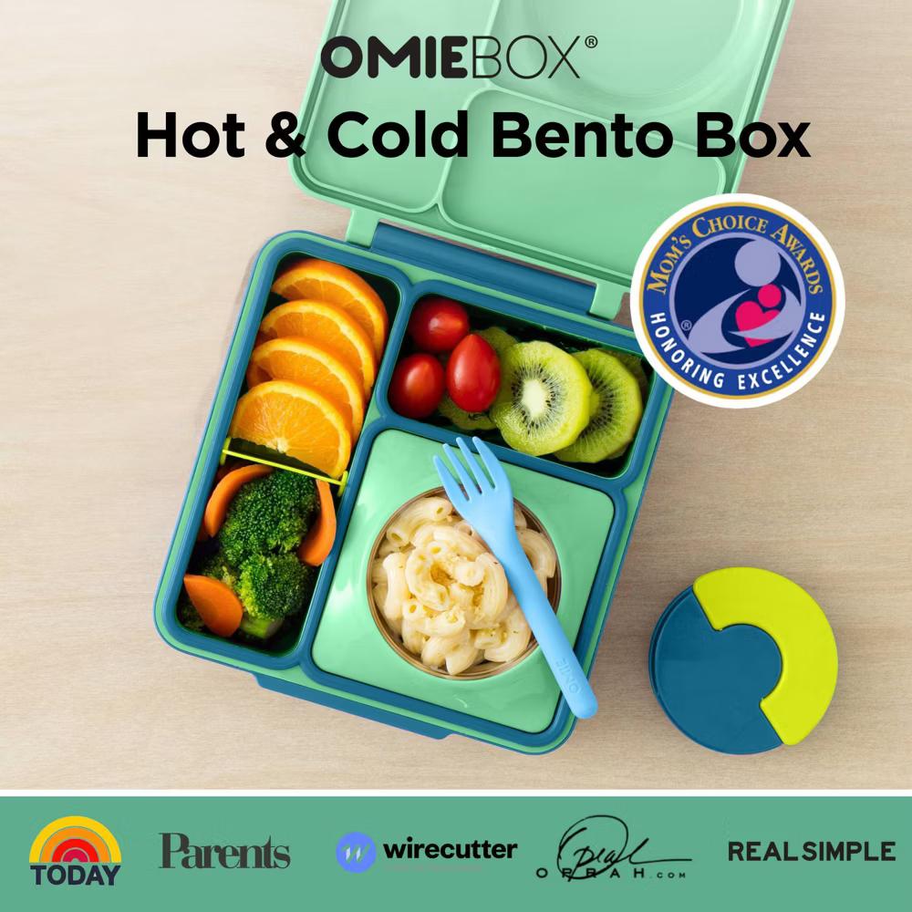 OMIEBox Insulated Bento Lunch Box with Leakproof Thermos Food Jar 3 Compartments - Image 45