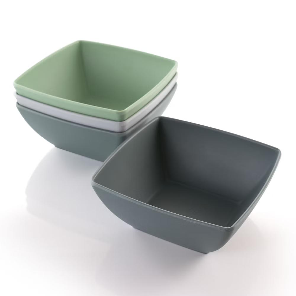 Grayson 4 Piece 6 Inch Melamine Bowl Set in Assorted Colors - Image 12