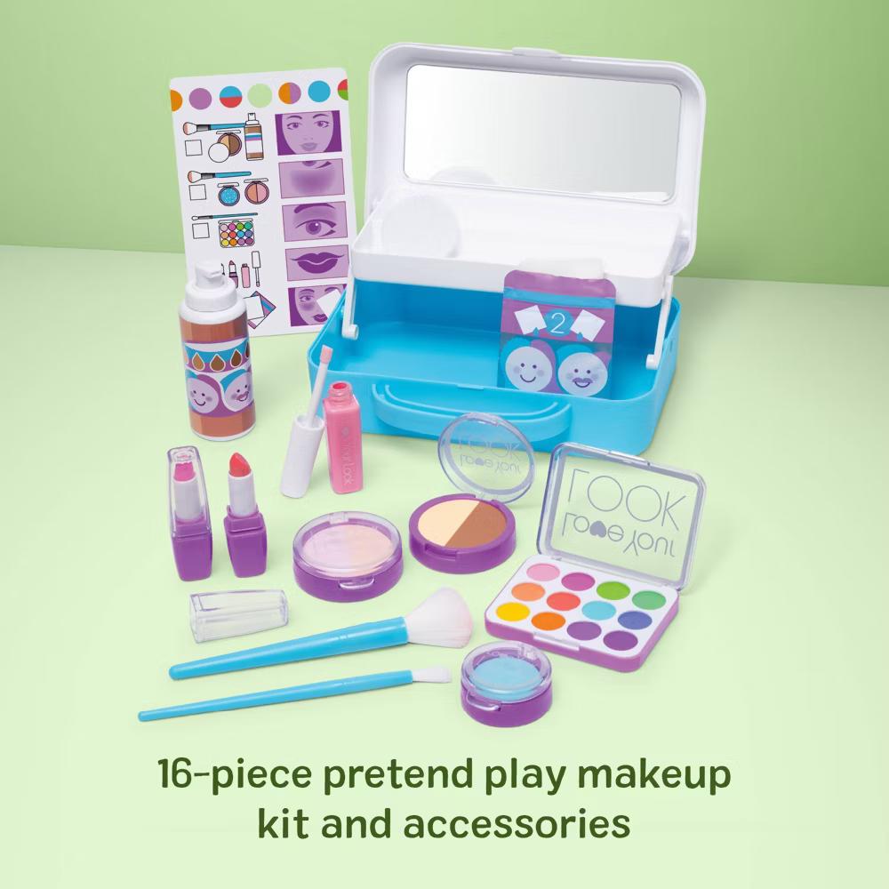 Love Your Look Pretend Makeup Kit Play Set – 16 Pieces for Mess-Free Pretend Play (DOES NOT CONTAIN REAL COSMETICS) - Image 5