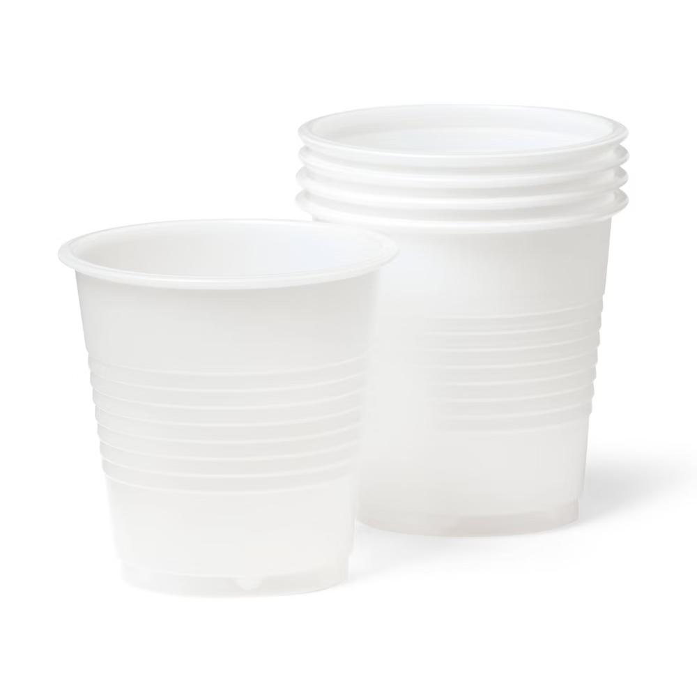 White Disposable Cups - 3oz/150ct - Solid Pattern, Cold Beverages
