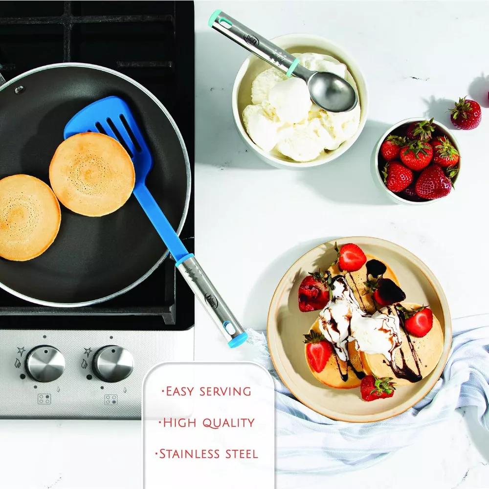 Kitchen Utensils Set, Nylon and Stainless Steel Cooking Utensils, Dishwasher Safe and Heat Resistant Kitchen Tools - Image 31