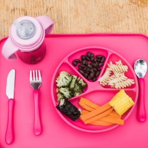 green sprouts Learning Plate made from Silicone