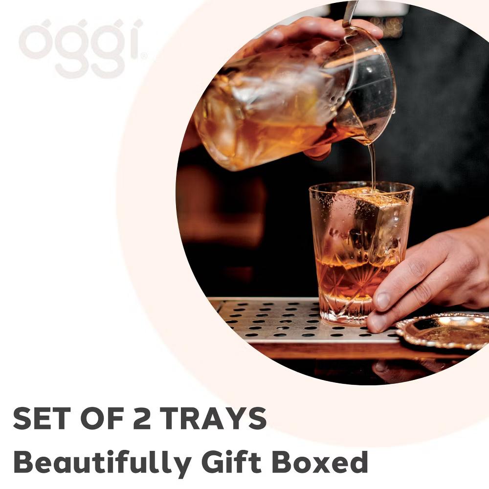 Oggi (Set of 2) Large Square 6 Cube Ice Trays Gray - Image 5
