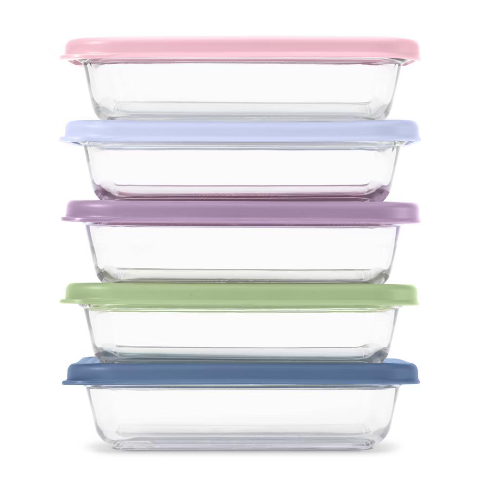 Everyday 10pc 3c Glass Meal Prep Food Storage Container Set - Image 10