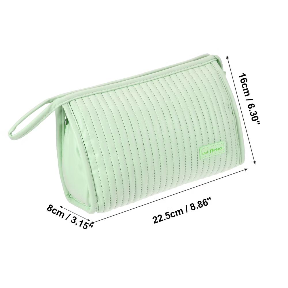 PU Leather Makeup Bag Large Makeup Bag Make Up Brush Organizer Bag Toiletry Bag for Women 1 Pcs - Image 23