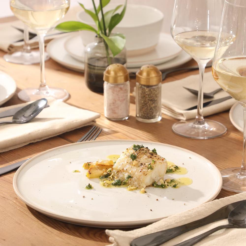 Abbey Circle 12 PiecePlates and Bowls (Service for 4) Reactive Matte Glaze Dishes Stoneware Ceramic Dinnerware Set - Image 5