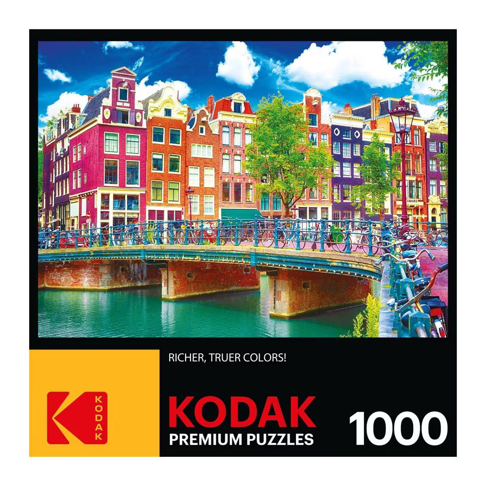 Kodak Premium Colorful Waterfront Buildings, Amsterdam Jigsaw Puzzle - 1000pc - Image 3