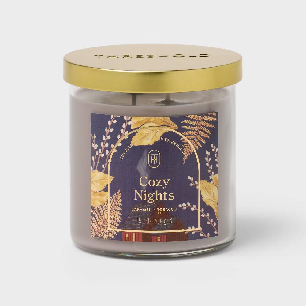 2 Wick Glass Jar Candle with Lid 15.1oz - Image 14