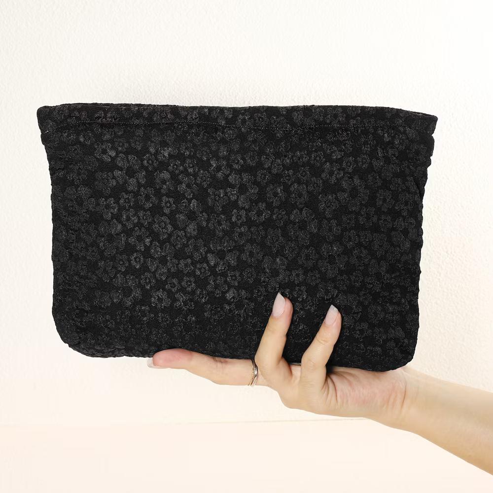 Portable Travel Floral Canvas Zipper-Closure Makeup Bag 1 Pc - Image 12
