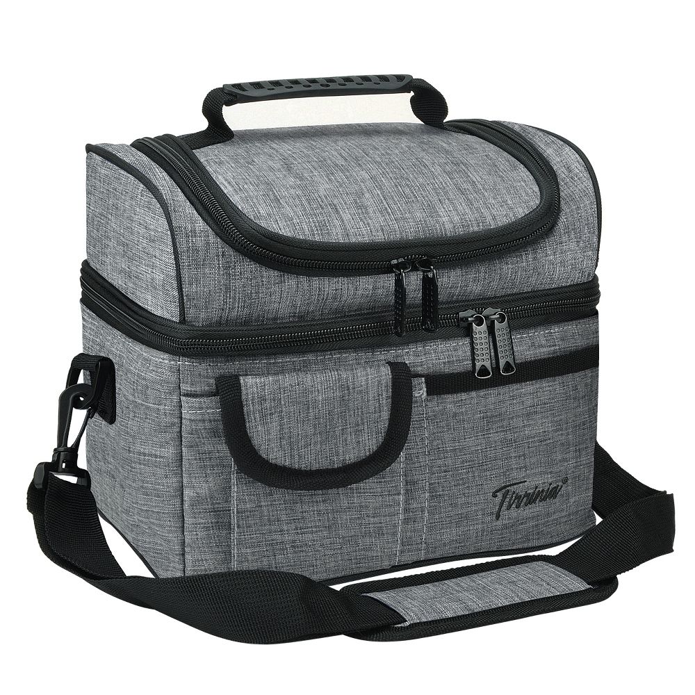 Dual Compartment Insulated Lunch Bag, Leakproof Lunch Tote with Front Pocket, Insulated Lunch Cooler Bag with Back Mesh Pocket - Image 25