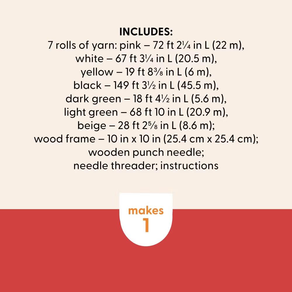 Punch Needling Canvas Kit - Needle Punch Craft Kit for Adults, Includes Yarn & Needle, Art & Design Theme - Image 5