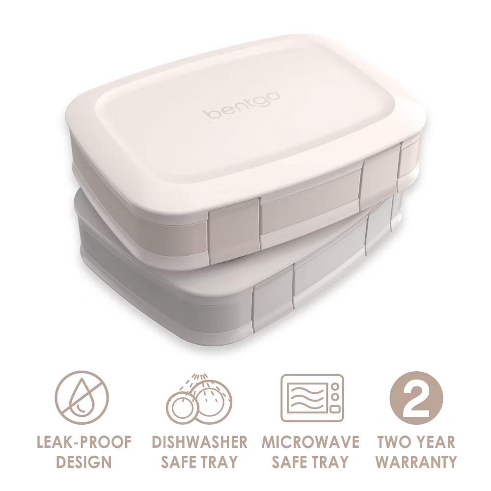 2pk Fresh Leakproof Bento Lunch Box - Dune & Moondust: BPA-Free Containers