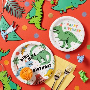 20ct Dinosaur Happy Birthday Dinner Paper Plates