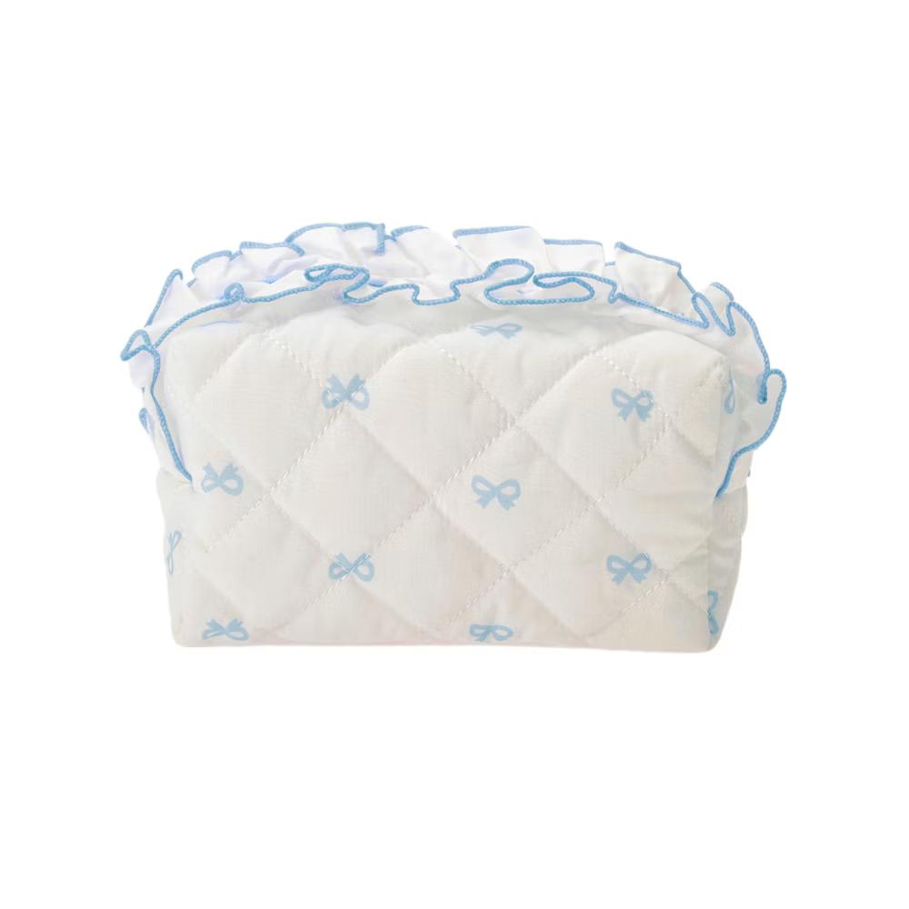 Lace Bow Ruffles Makeup Bag 1 Pc - Image 3