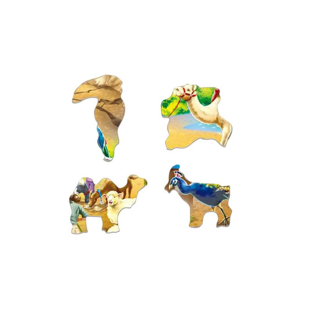 Larsen Zoo Animals Kids' Jigsaw Puzzle - 46pc: Educational Memory Skills, Shapes, Science Learning - Image 3