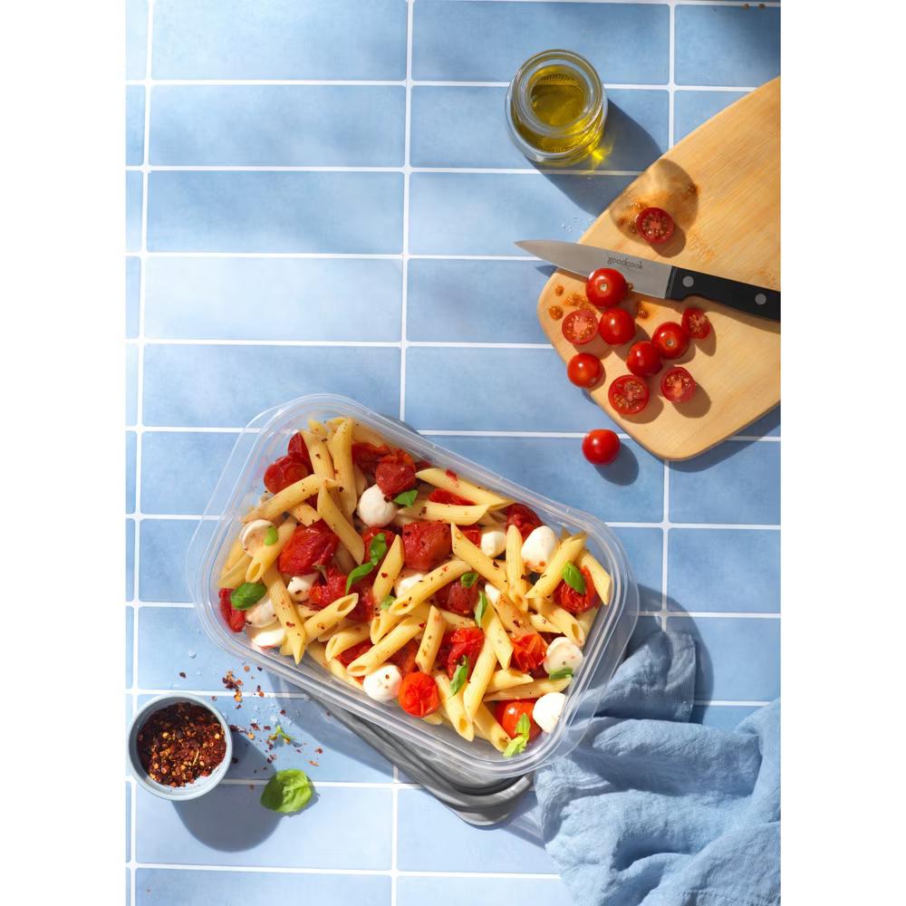 EveryWare Rectangle Food Storage Containers - 4 Cups - 6pcs/3ct - Gray: Leak-Resistant, 3 Containers With Lids - Image 6