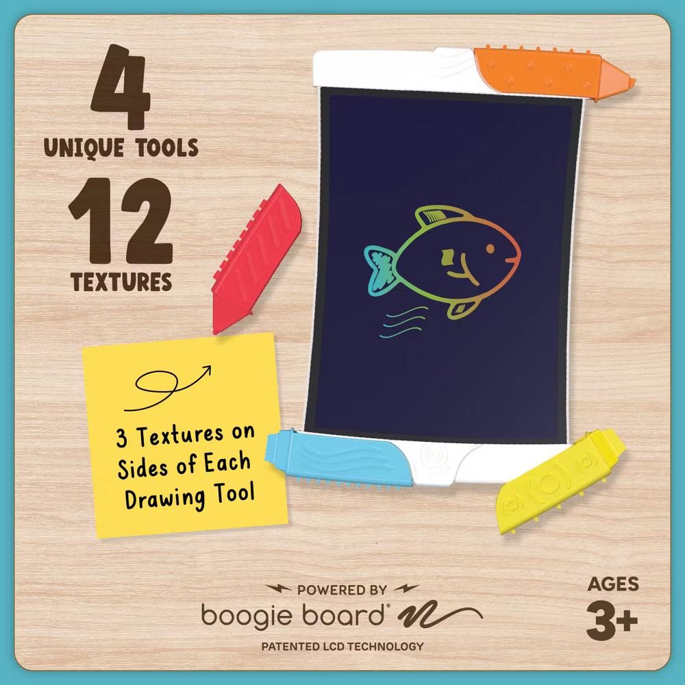 LCD Lil Artist Creativity Kit – Reusable LCD Drawing Tablet with Sensory Texture Tools for Kids, Ages 3+ - Image 4
