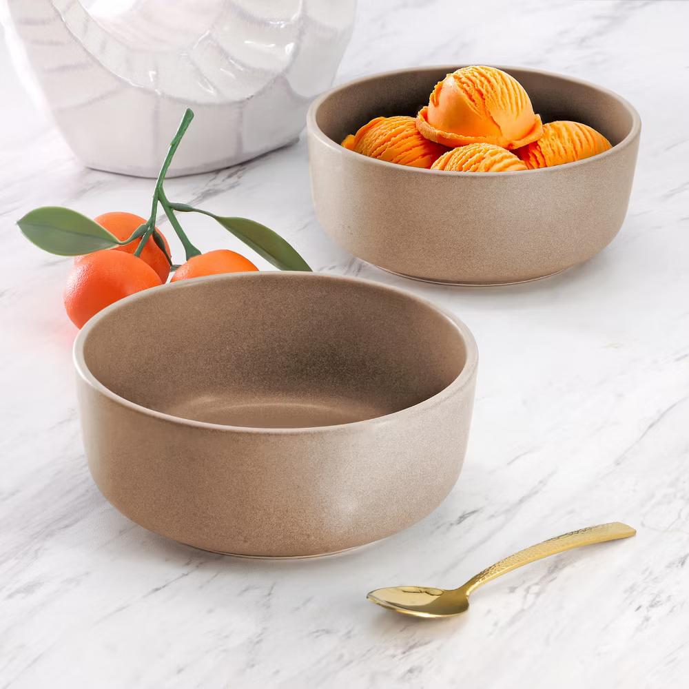 Soho Lounge Bryant Park 2 Piece 6 Inch Stoneware Cereal Bowl Set - Image 6