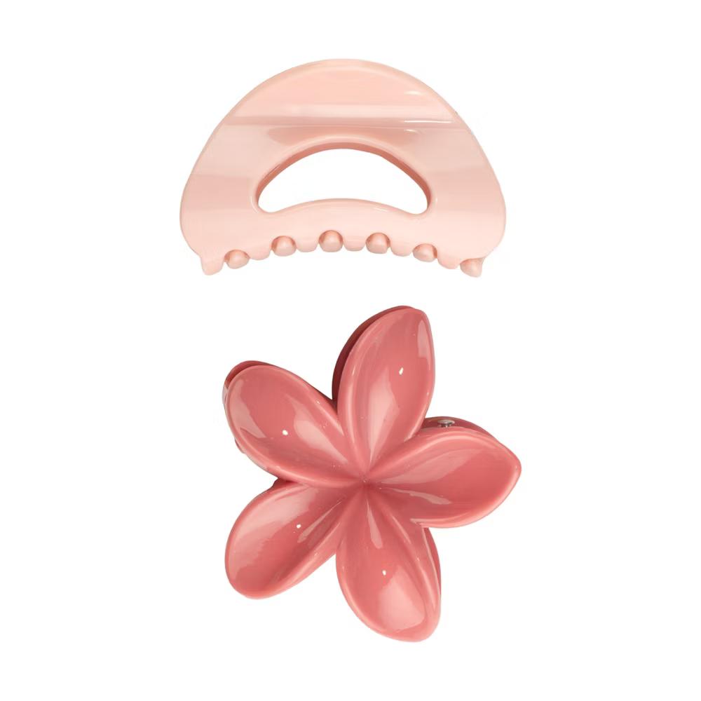Medium Fashion Claw Clips - 2ct: Hair Styling, For All Hair Types, Acrylic Material - Image 2