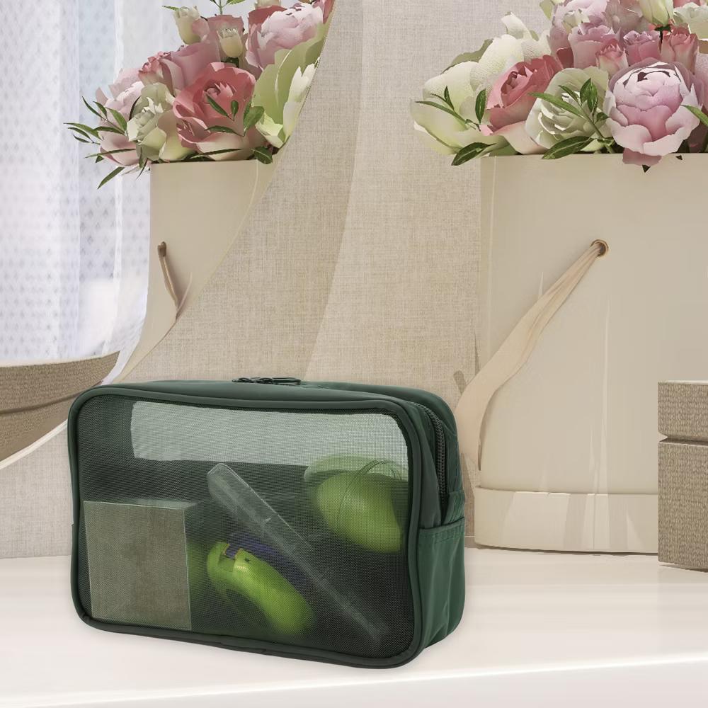 Travel Mesh Makeup Bag with Zipper 3 Pcs - Image 10