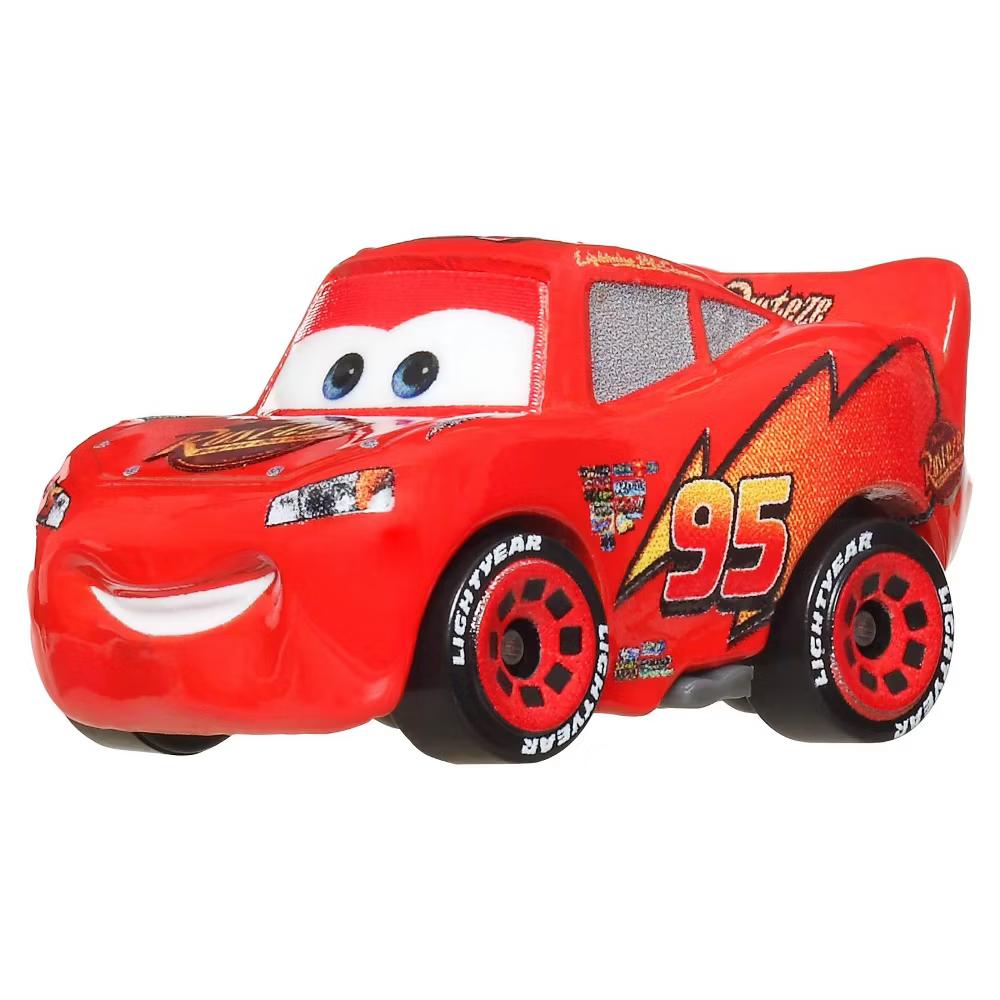 Pixar Cars Die Cast Metal Mini Racers Fabulous Hudson Hornet, Chick Hicks & Lightning McQueen Car 3-Pack - Image 4