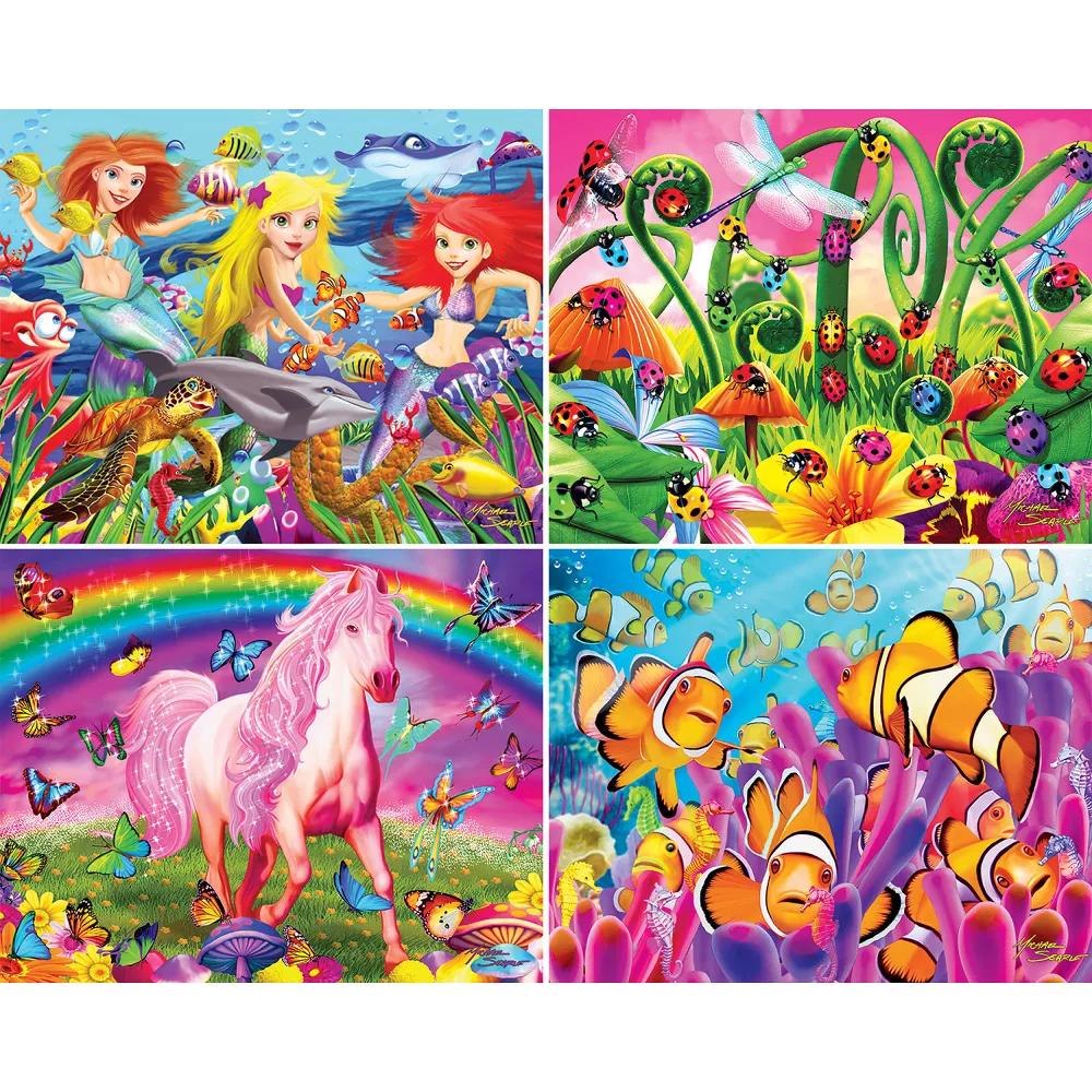 Glow in the Dark 100 Piece Puzzle Set - Educational Fun 4-Pack - Image 7
