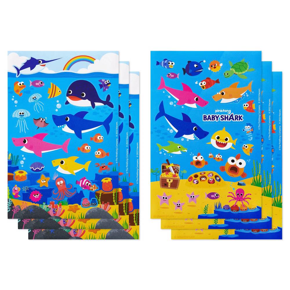 Baby Shark Stickers Variety Pack for Kids 165ct, 6 Sheets - Image 4
