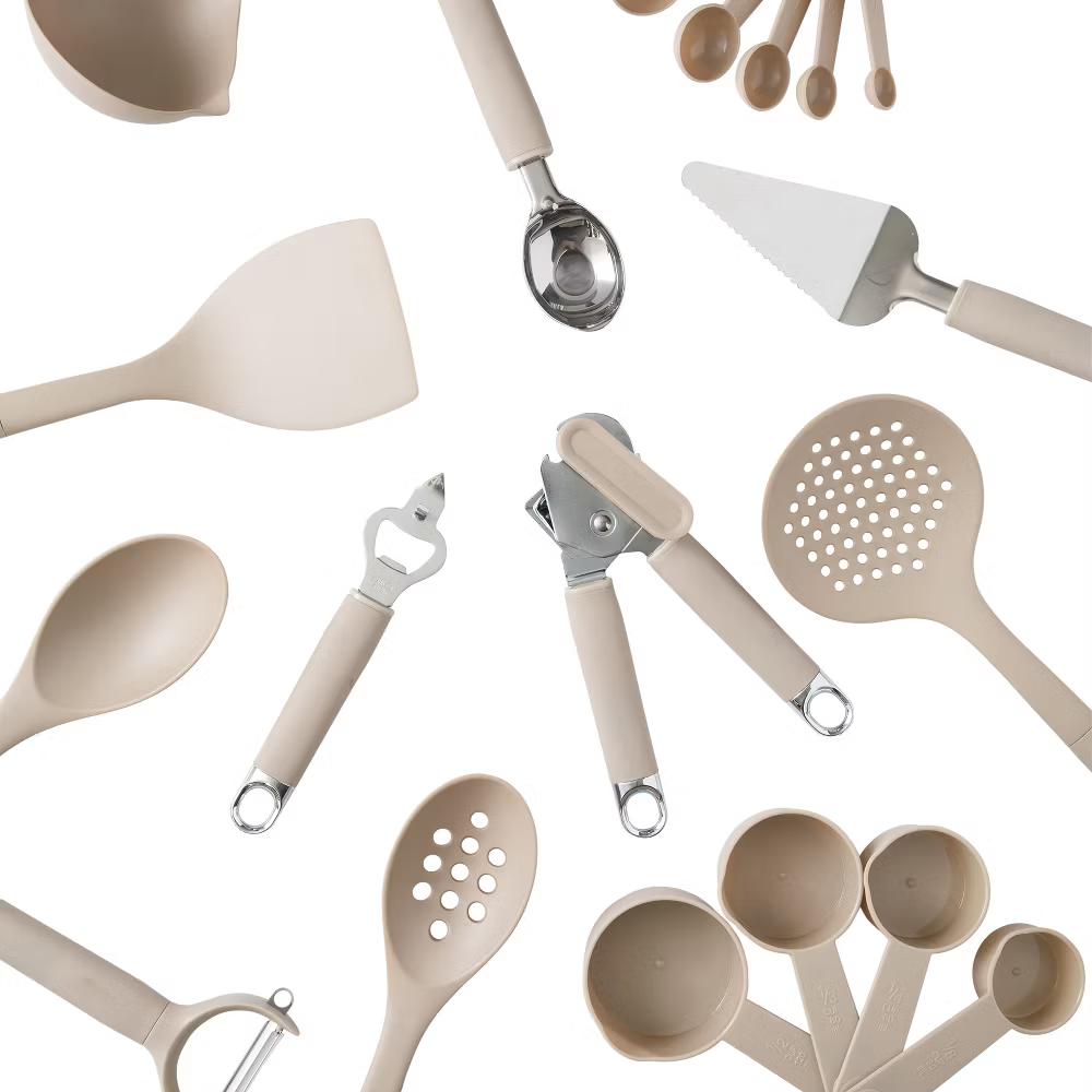 20-Piece Kitchen Gadget & Tool Set – Nylon Utensils, Measuring Cups & Spoons, Can Opener, Ice Cream Scoop & More - Image 4