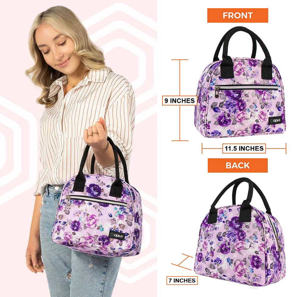 Insulated Lunch Box Women, Cooler Bag Tote Girls Kids Teen Adult, Soft Reusable Thermal Meal Prep Purse - Image 48