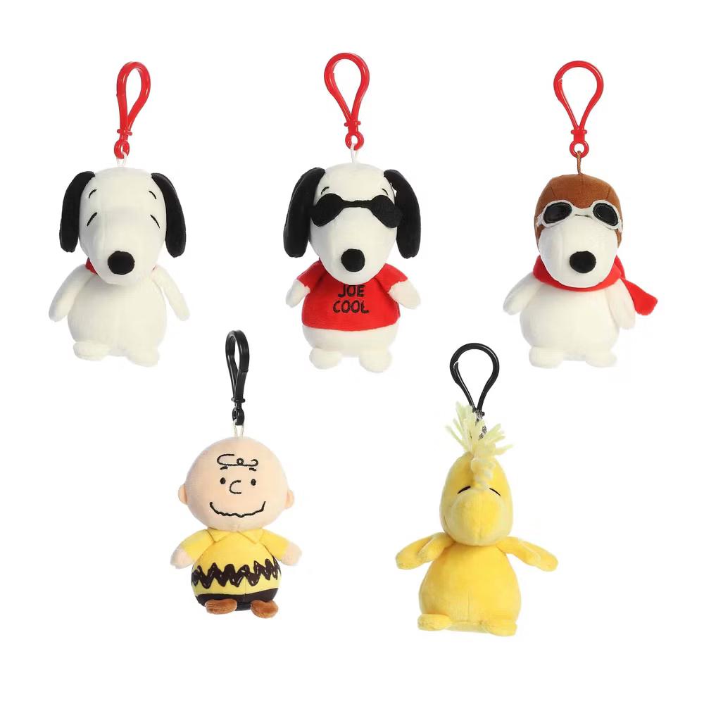 Mini Plush Surprise Collectible Series Peanuts Adorable Clip-On Multicolor 3.5" - Image 4