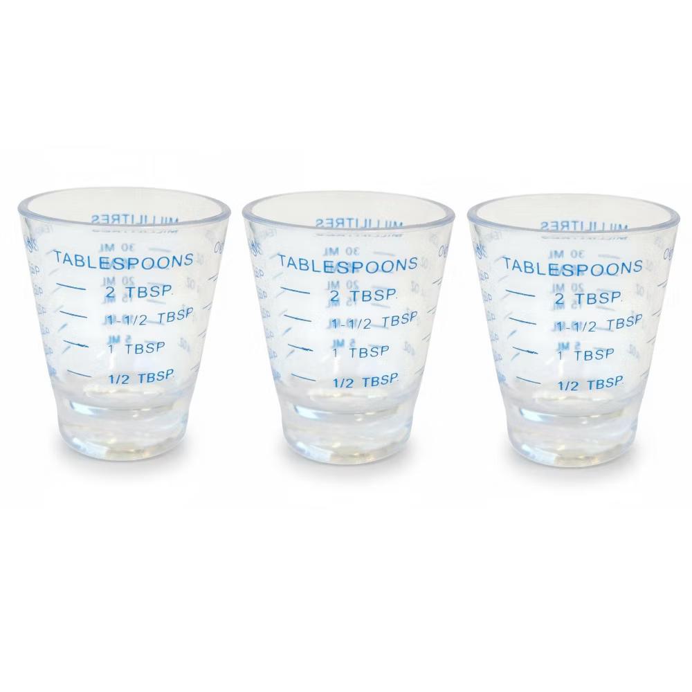 Handy Housewares Easy-Read Clear Plastic Measuring Shot Glass, Measure in Ounces, Tablespoons, Teaspoons, and Milliliters - Image 6