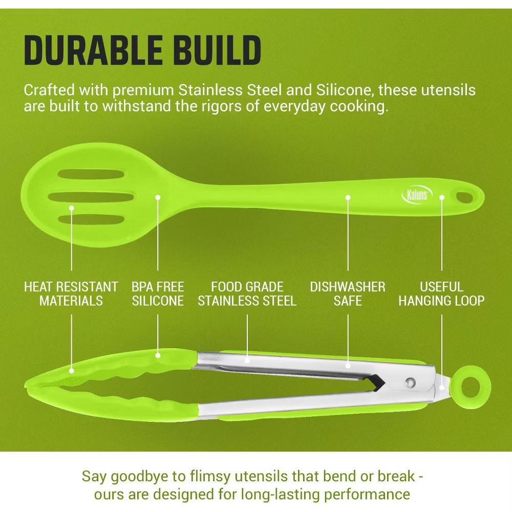 Kitchen Utensils Set, 24 Piece Silicone Cooking Utensils, Dishwasher Safe and Heat Resistant Kitchen Tools - Image 21