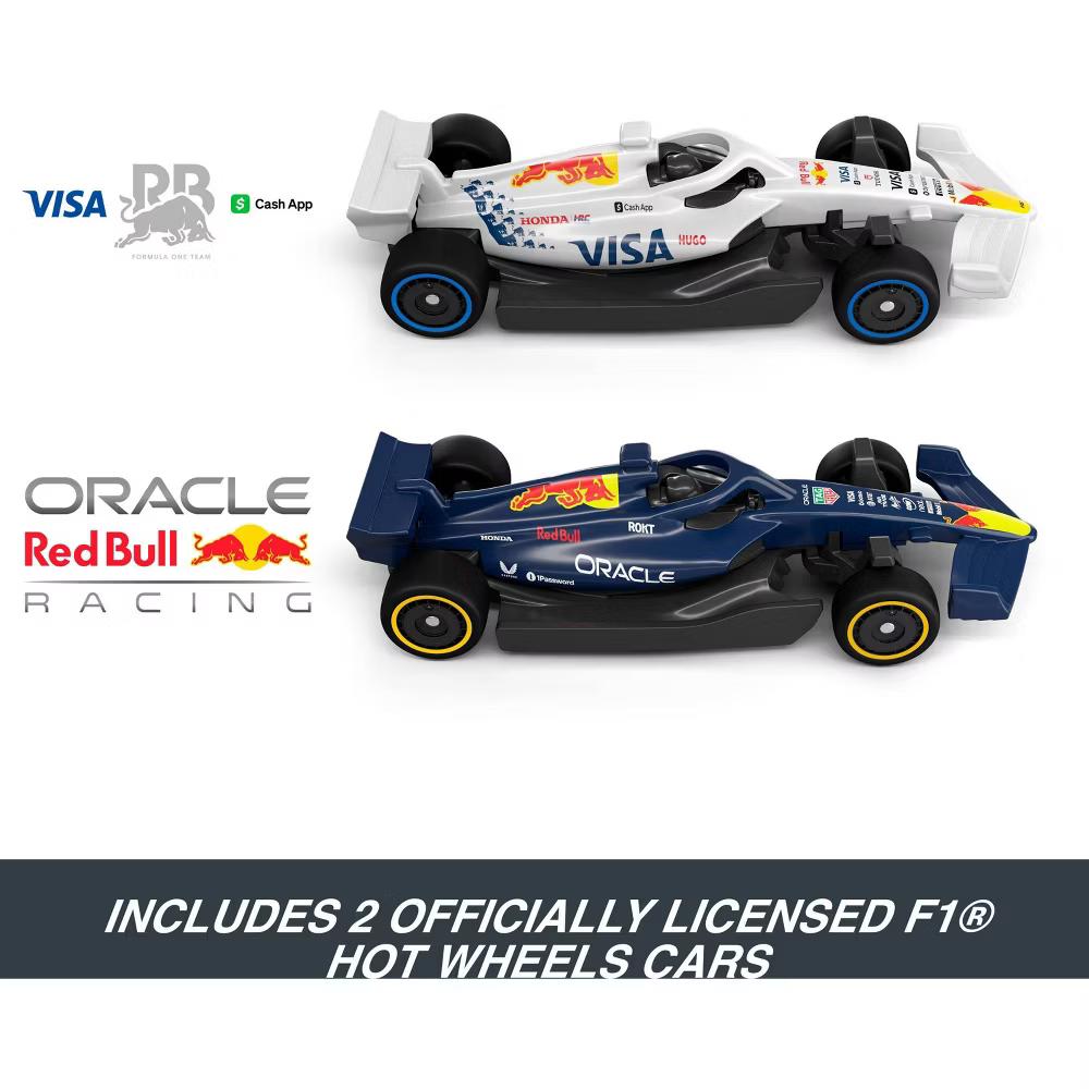 Racing Formula 1 Grid Start Track Set and 2 Die-Cast F1 Cars in 1:64 Scale - Image 5