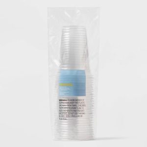 Disposable Clear Cups - 18oz - 28ct- BPA-Free, Non-Toxic, Portable
