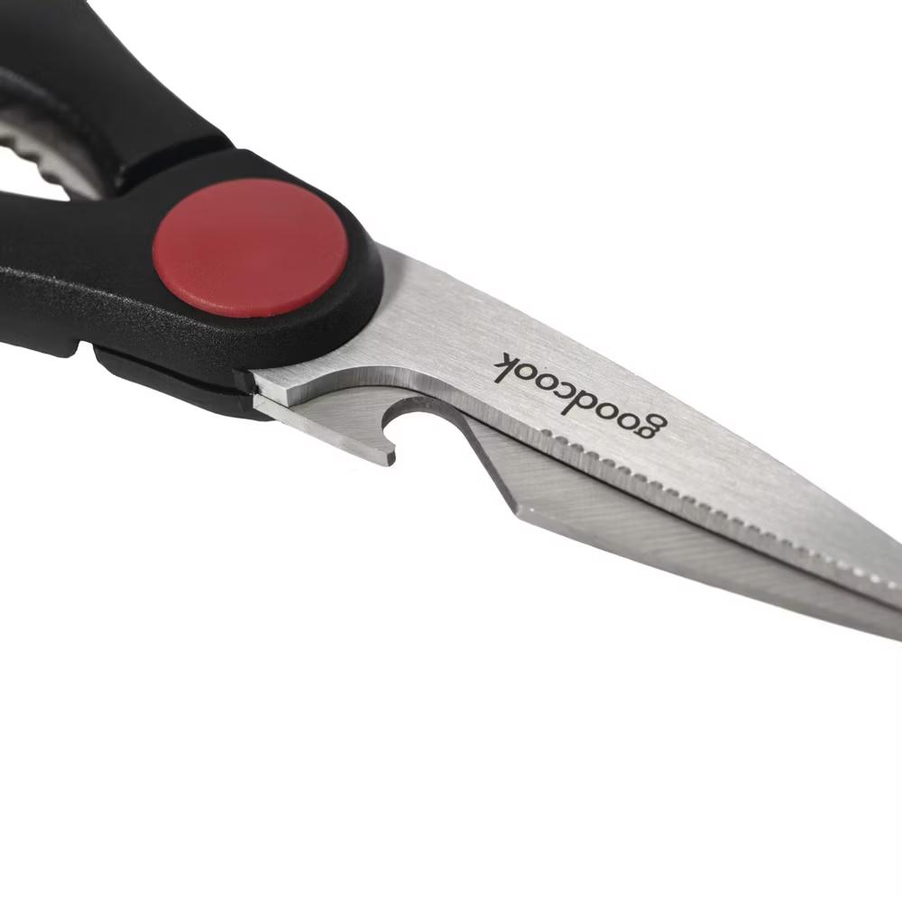 Ready Utility Kitchen Shears: Stainless Steel & Plastic, Hand Wash, Kitchen Gadgets, Black & Red - Image 2