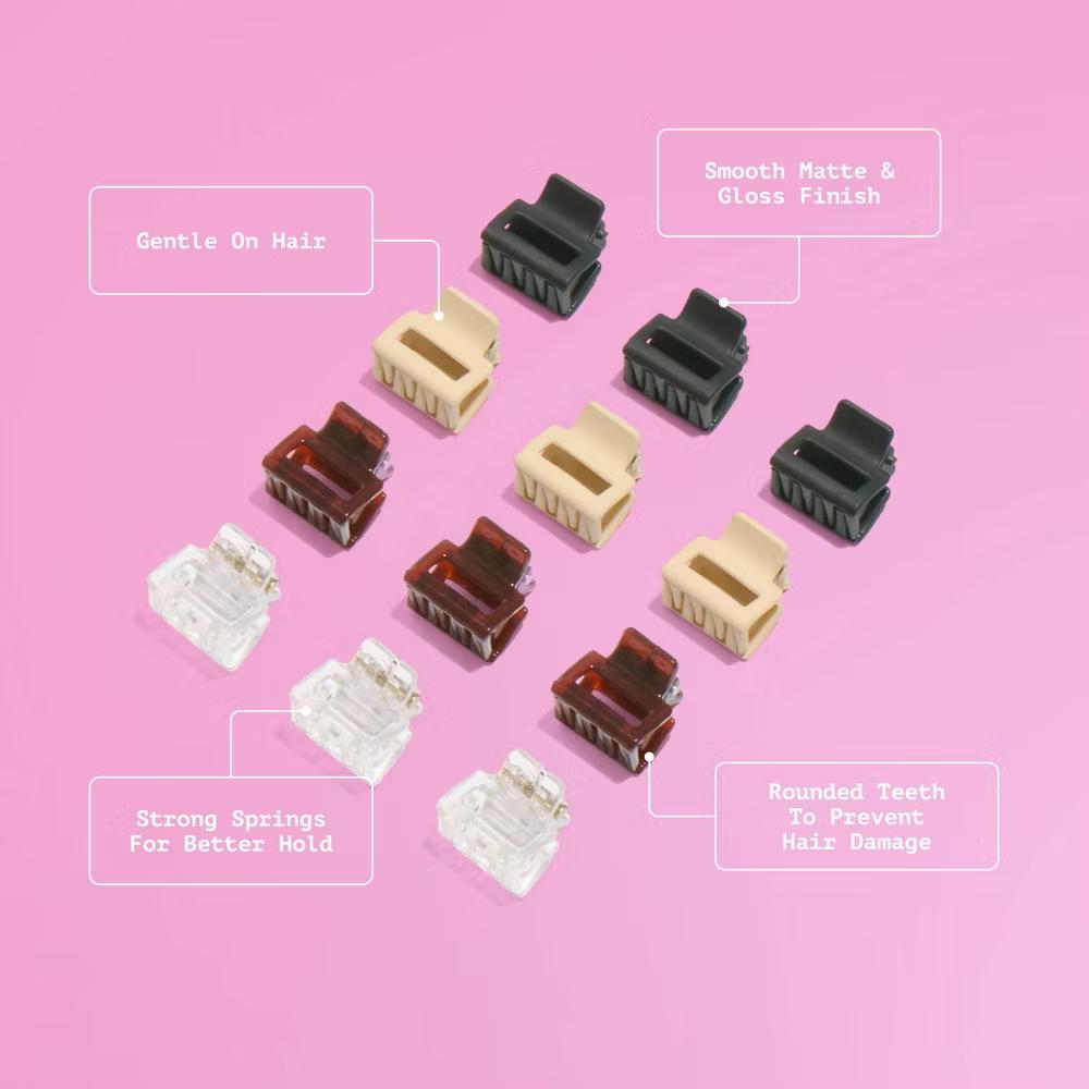 Locked In Micro Claw Clips for Fine Hair - 12ct - Image 6