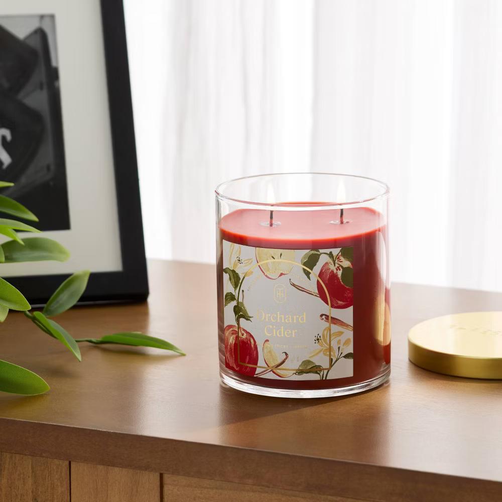 2 Wick Glass Jar Candle with Lid 15.1oz - Image 29