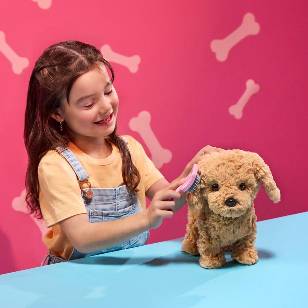 Playful Paws Goldendoodle Puppy Walking & Barking Electronic Interactive Pet Dog Plush: Plastic Polyester Toy - Image 9