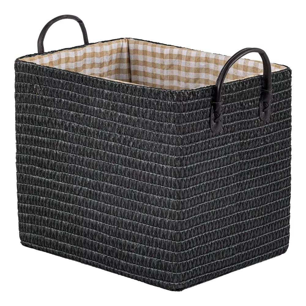 Woven Storage Basket for Clothes Shoes Organizer Bin with Handles - Image 36