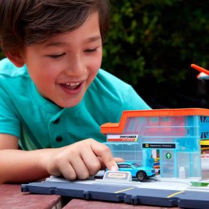 Matchbox Airport Takeoff Adventure Playset with Diecast Toy Audi Car & Plastic Plane