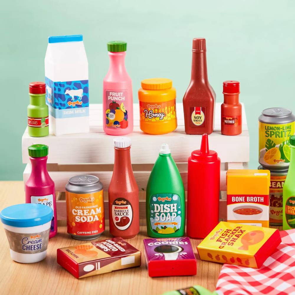 30 Pcs Play Food Grocery Cans, Party Play Set, Play Kitchen Accessories, Gifts & Indoor Toys for Kids Toddlers 3 4 5 6 Years Old - Image 5