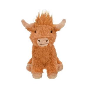 5" Highland Cow Interactive Plush Dog Toy: All Ages, Pet Toy, Occupy, Cuddle