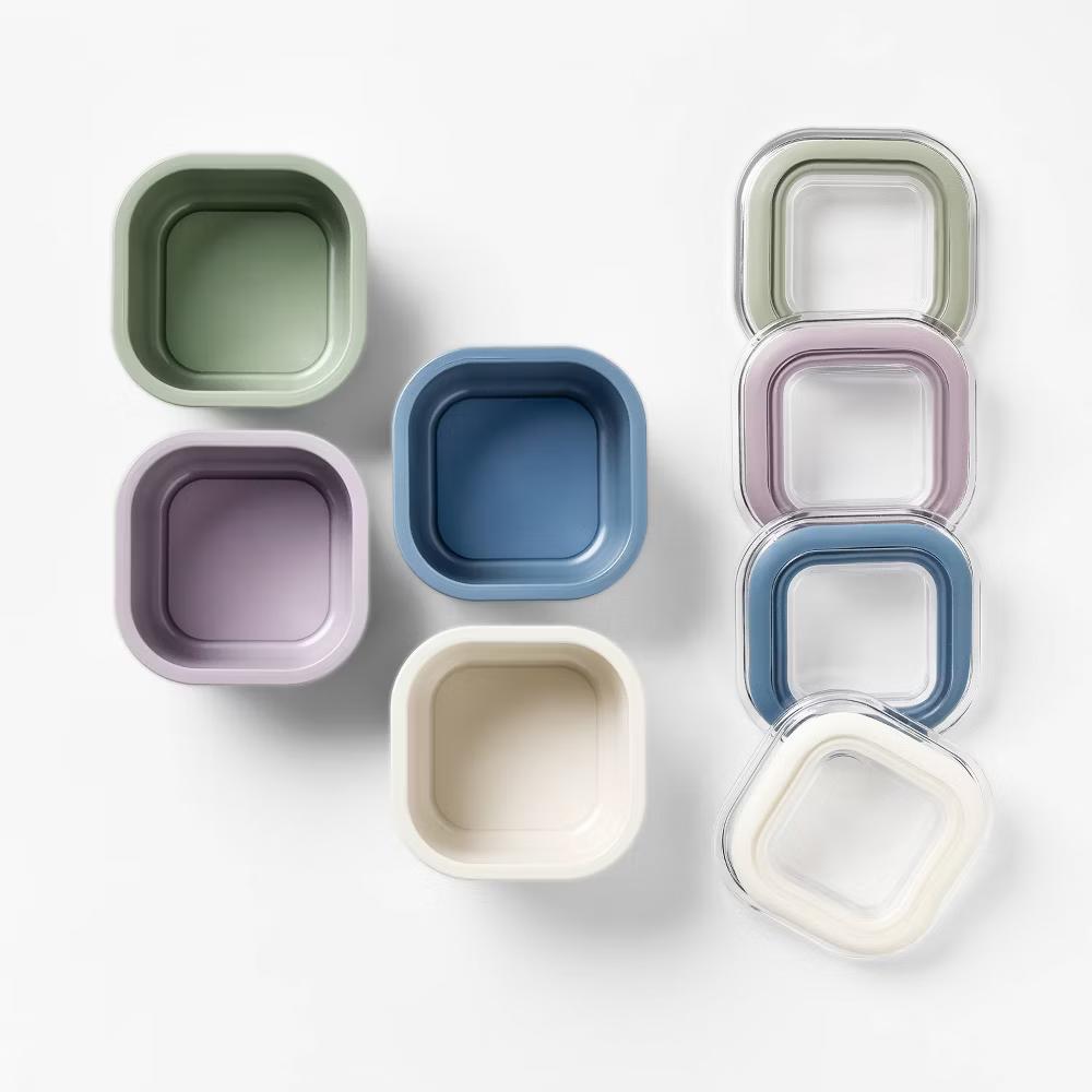 8pc (Set of 4) Condiment Food Storage Container Set - Image 4