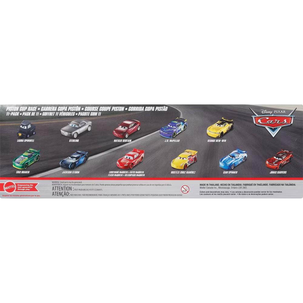 Cars and Pixar Diecast 1:55 Scale Vehicles 11 Piece Piston Cup Race Themed with Lightning McQueen - Image 2